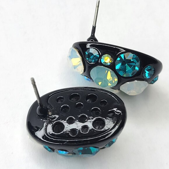 Teal BlueTeardrop Pendant Necklace with Earrings - Picture 6 of 15